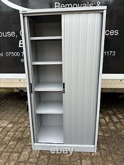 Tambour Steel Filing Storage Workshop Garage Stable Cabinet Cupboard