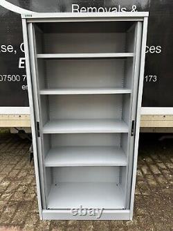 Tambour Steel Filing Storage Workshop Garage Stable Cabinet Cupboard