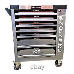 Tool Chest Box Trolley Cabinet With Tools Steel Top Workshop Storage Carrier