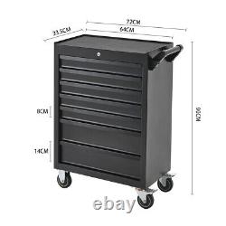 Tool Storage Heavy Duty Durable Garage Trolley 7 Drawers Wheel Cart for Workshop