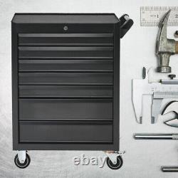 Tool Trolley 7 Drawers Workshop Cabinet Cart Wheel Drawers Garage Storage Grey