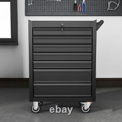 Tool Trolley Cabinet 7 Drawers with Tools Steel Workshop Storage Chest Tool Box