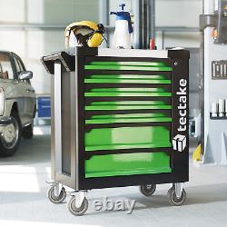Trolley with Tools Set Boxes DIY Workshop Cart Seven Drawers Storage Equipment