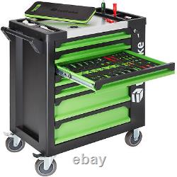 Trolley with Tools Set Boxes DIY Workshop Cart Seven Drawers Storage Equipment