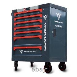 WIDMANN PRO Tool Trolley Cabinet with Tools Steel Workshop Storage Chest ToolBox