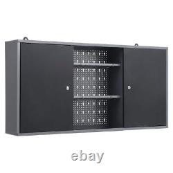 Wall Mounted Hanging Tool Box Garage Socket Storage Metal Chest Cabinet Workshop