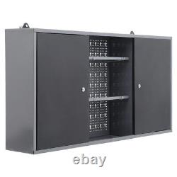 Wall Mounted Hanging Tool Box Garage Socket Storage Metal Chest Cabinet Workshop