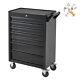 Workshop Storage Trolley 7 Drawer Tools Box Cabinet Service Cart Tool Chest Lock