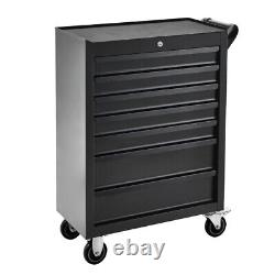 Workshop Storage Trolley 7 Drawer Tools Box Cabinet Service Cart Tool Chest Lock