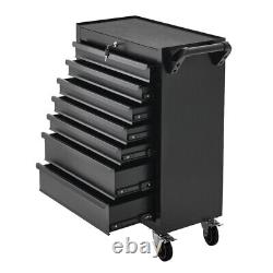 Workshop Storage Trolley 7 Drawer Tools Box Cabinet Service Cart Tool Chest Lock