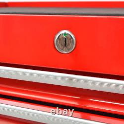 Workshop Tool Trolley with 1125 Tools Steel Red Storage Chest Box Q7B1